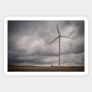 Windmill Against Cloudy Sky Sticker